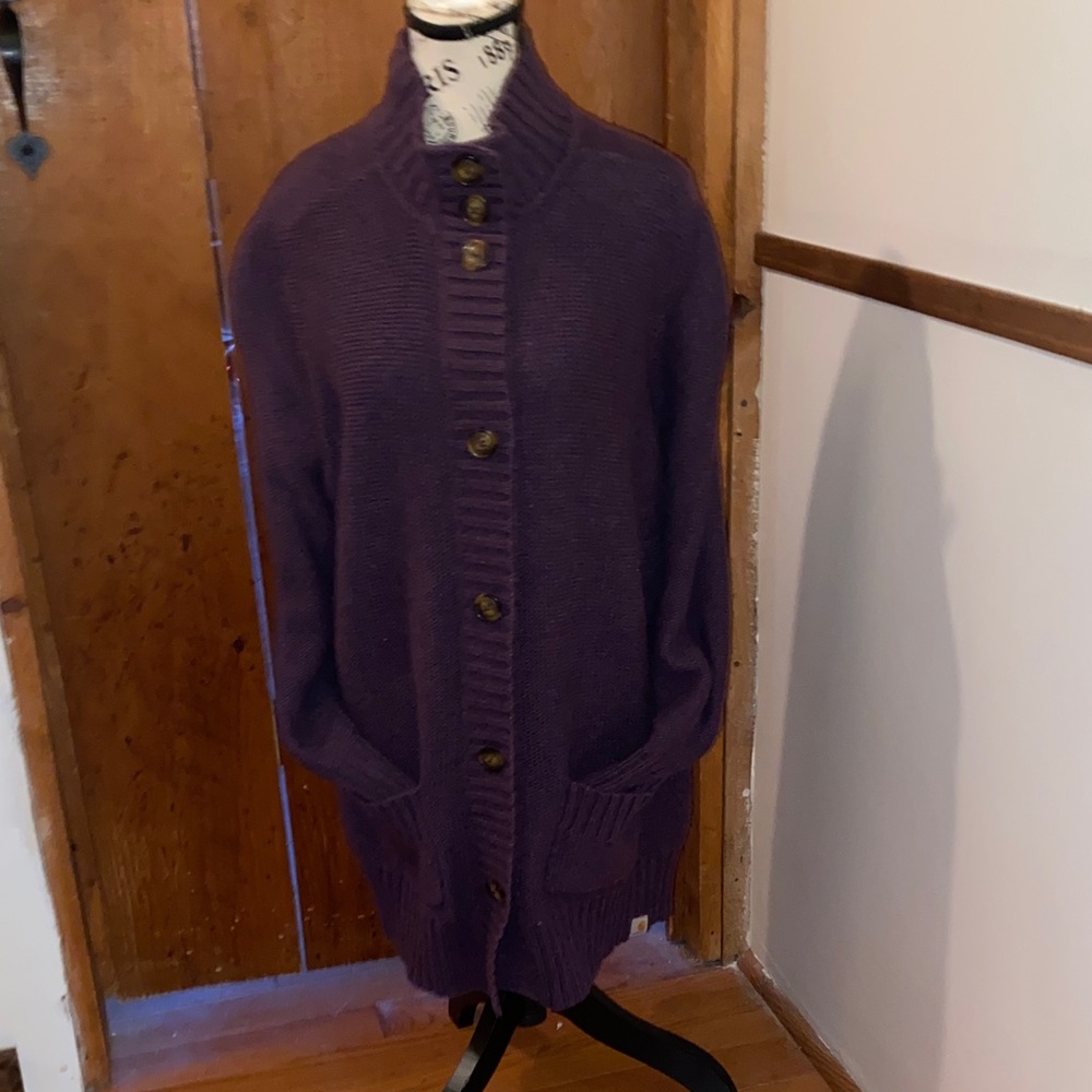 Carhartt Women's Purple Cardigan button up Sweater